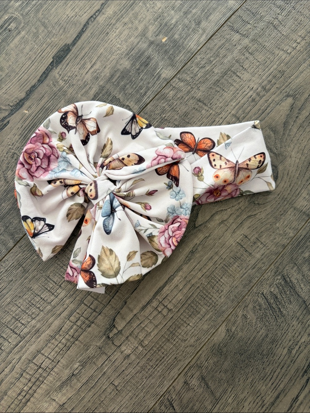 Butterfly & Rose Ruffle Baby Sleep Sack with Matching Bow - Picture 3 of 3